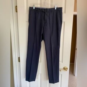 Banana Republic navy plaid cotton trouser